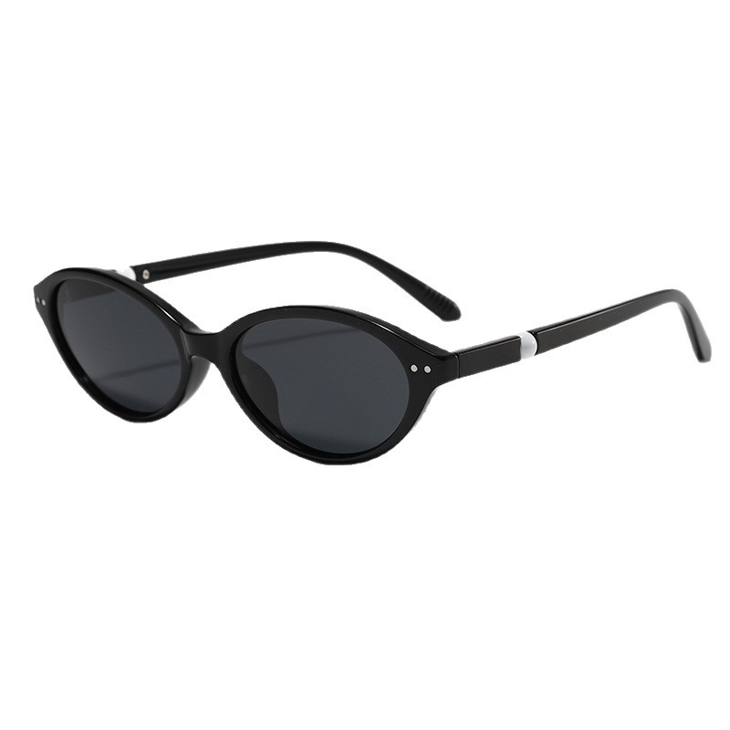2026 New European Cross-border Fake Same Oval Cat Eye Premium Unisex Ins UV400 Sunglasses 图2